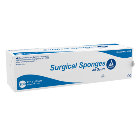 DYNAREX Surgical Gauze Sponge 2"x 2" 8 Ply 3222